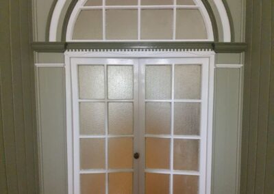 green and white interior painting