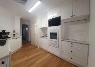 White Kitchen Painting Renovation Toowoomba