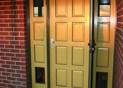 Yellow and Black Door House Painting